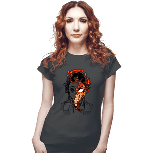 Daily_Deal_Shirts Fitted Shirts, Woman / Small / Charcoal Power God Of Fire