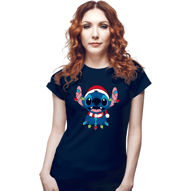 Secret_Shirts Fitted Shirts, Woman / Small / Navy Ohana Christmas Holiday