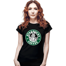 Load image into Gallery viewer, Shirts Fitted Shirts, Woman / Small / Black Starbucky Coffee
