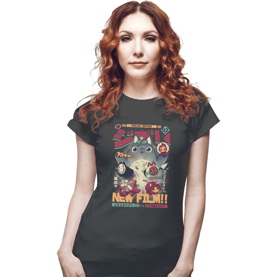 Shirts Fitted Shirts, Woman / Small / Charcoal Animezine