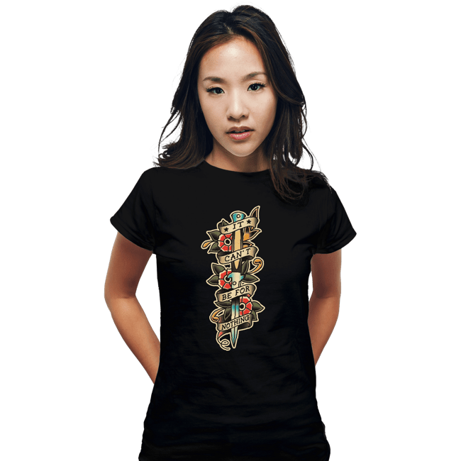Secret_Shirts Fitted Shirts, Woman / Small / Black It Can't Be For Nothing