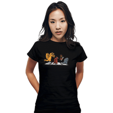 Load image into Gallery viewer, Shirts Fitted Shirts, Woman / Small / Black Kaiju Road
