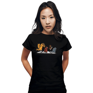 Shirts Fitted Shirts, Woman / Small / Black Kaiju Road