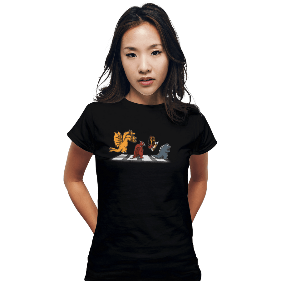 Shirts Fitted Shirts, Woman / Small / Black Kaiju Road