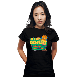 Secret_Shirts Fitted Shirts, Woman / Small / Black Garfield Evangelion