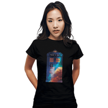 Load image into Gallery viewer, Shirts Fitted Shirts, Woman / Small / Black Tardis Color
