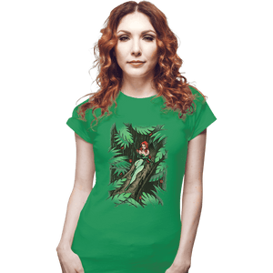 Shirts Fitted Shirts, Woman / Small / Irish Green Secret Garden