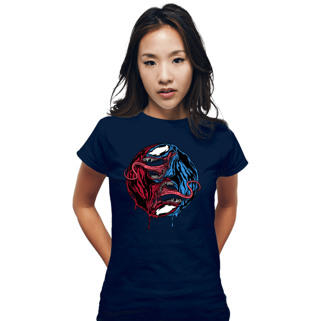 Daily_Deal_Shirts Fitted Shirts, Woman / Small / Navy Symbiopposites