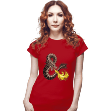 Load image into Gallery viewer, Shirts Fitted Shirts, Woman / Small / Red Bone Dragon
