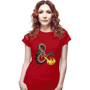 Shirts Fitted Shirts, Woman / Small / Red Bone Dragon