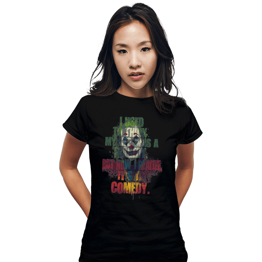 Shirts Fitted Shirts, Woman / Small / Black Tragedy Comedy