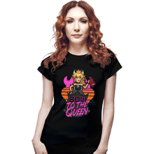 Load image into Gallery viewer, Shirts Fitted Shirts, Woman / Small / Black Bow To The Queen
