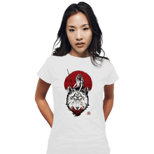 Load image into Gallery viewer, Shirts Fitted Shirts, Woman / Small / White Wolf Princess Ink
