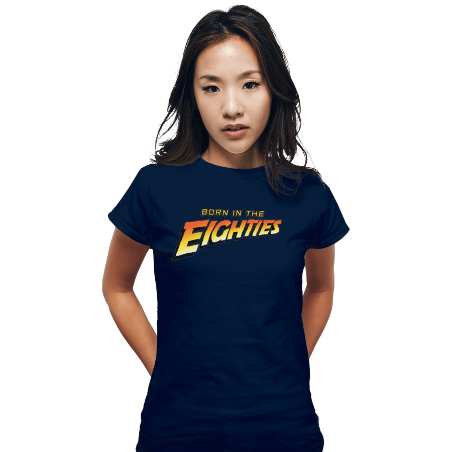 Shirts Fitted Shirts, Woman / Small / Navy Indiana Eighties