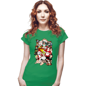 Secret_Shirts Fitted Shirts, Woman / Small / Irish Green Christmas Chaos