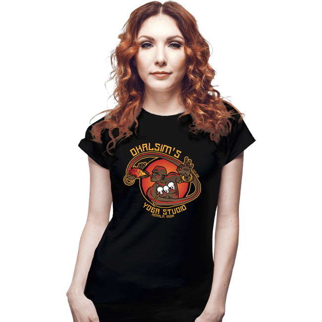 Daily_Deal_Shirts Fitted Shirts, Woman / Small / Black Dhalsim's Yoga Studio