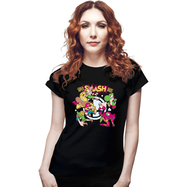 Secret_Shirts Fitted Shirts, Woman / Small / Black The Smash Team