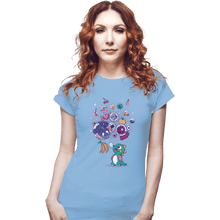 Load image into Gallery viewer, Secret_Shirts Fitted Shirts, Woman / Small / Powder Blue Many Bubbles Sale
