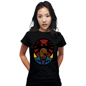Secret_Shirts Fitted Shirts, Woman / Small / Black Fury Shield