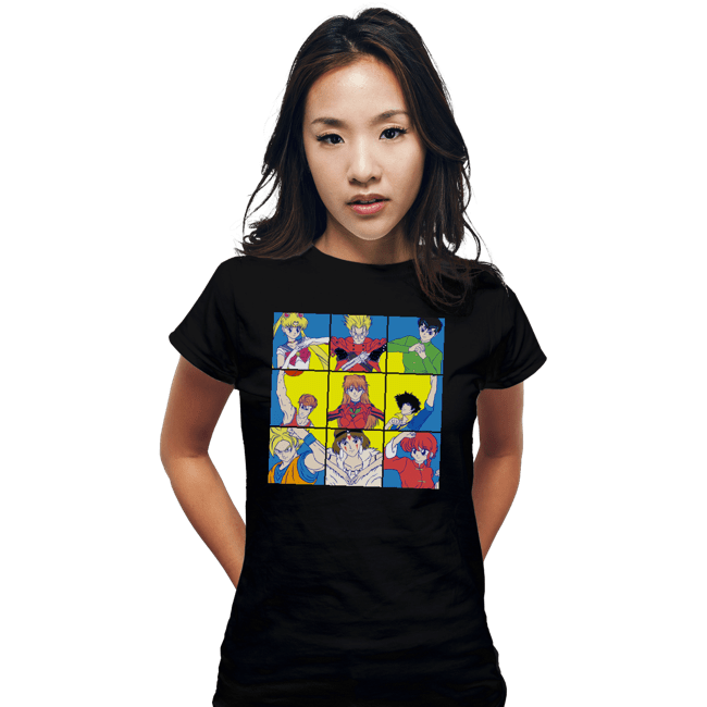 Daily_Deal_Shirts Fitted Shirts, Woman / Small / Black The Anime Heart Of A 90s Kid
