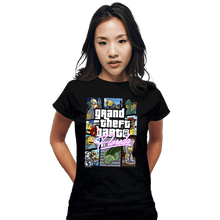 Load image into Gallery viewer, Daily_Deal_Shirts Fitted Shirts, Woman / Small / Black Grand Theft Floreda
