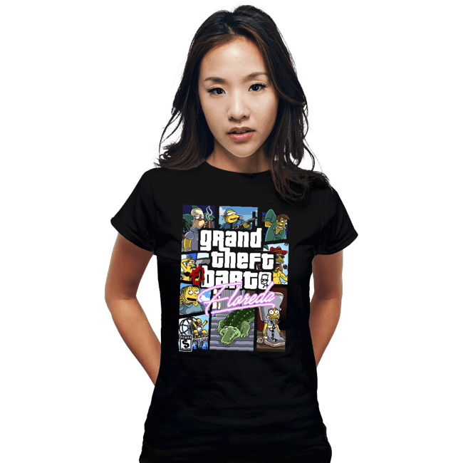 Daily_Deal_Shirts Fitted Shirts, Woman / Small / Black Grand Theft Floreda