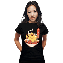 Load image into Gallery viewer, Shirts Fitted Shirts, Woman / Small / Black Fat Chocobo Ramen
