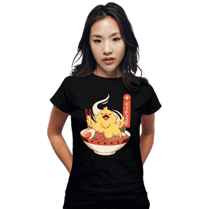 Shirts Fitted Shirts, Woman / Small / Black Fat Chocobo Ramen