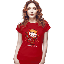 Load image into Gallery viewer, Shirts Fitted Shirts, Woman / Small / Red Goodbye Tony

