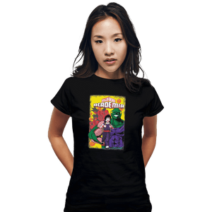 Shirts Fitted Shirts, Woman / Small / Black Dragon Hero Academy