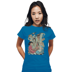 Shirts Fitted Shirts, Woman / Small / Sapphire Wonderlands