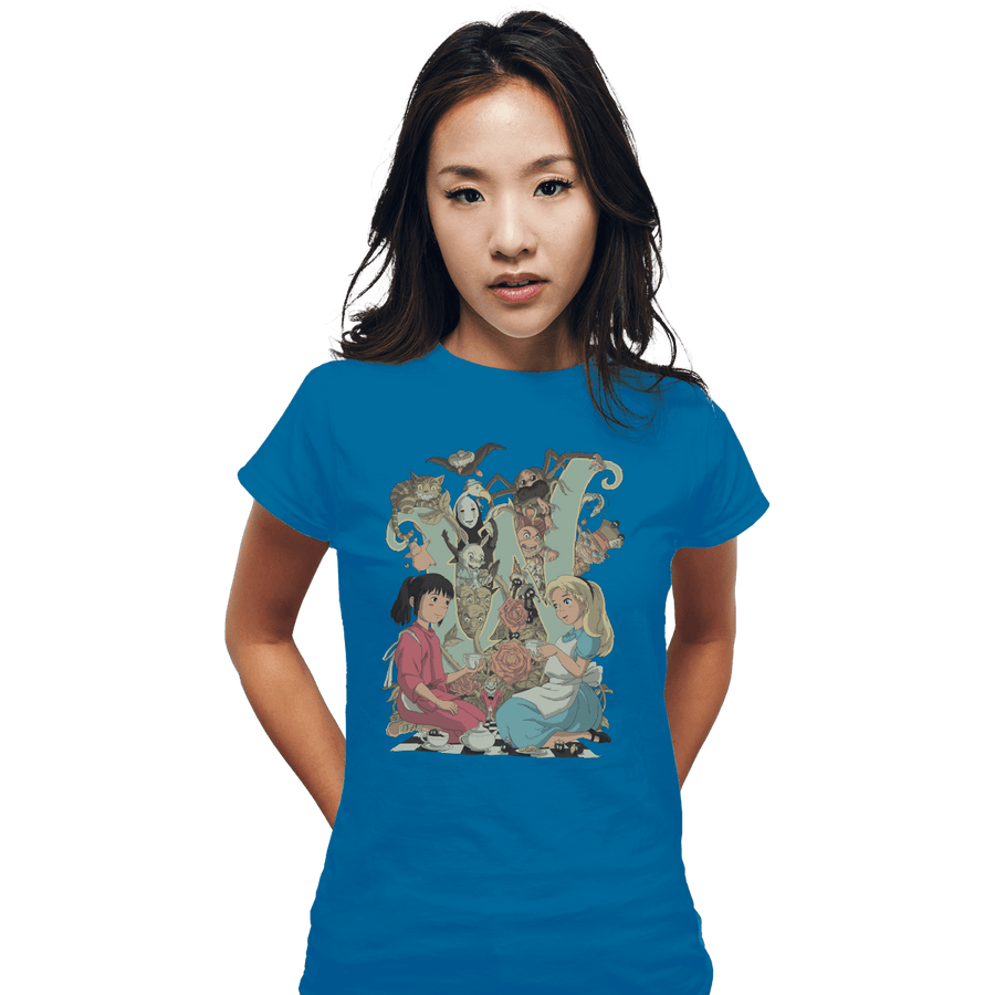 Shirts Fitted Shirts, Woman / Small / Sapphire Wonderlands