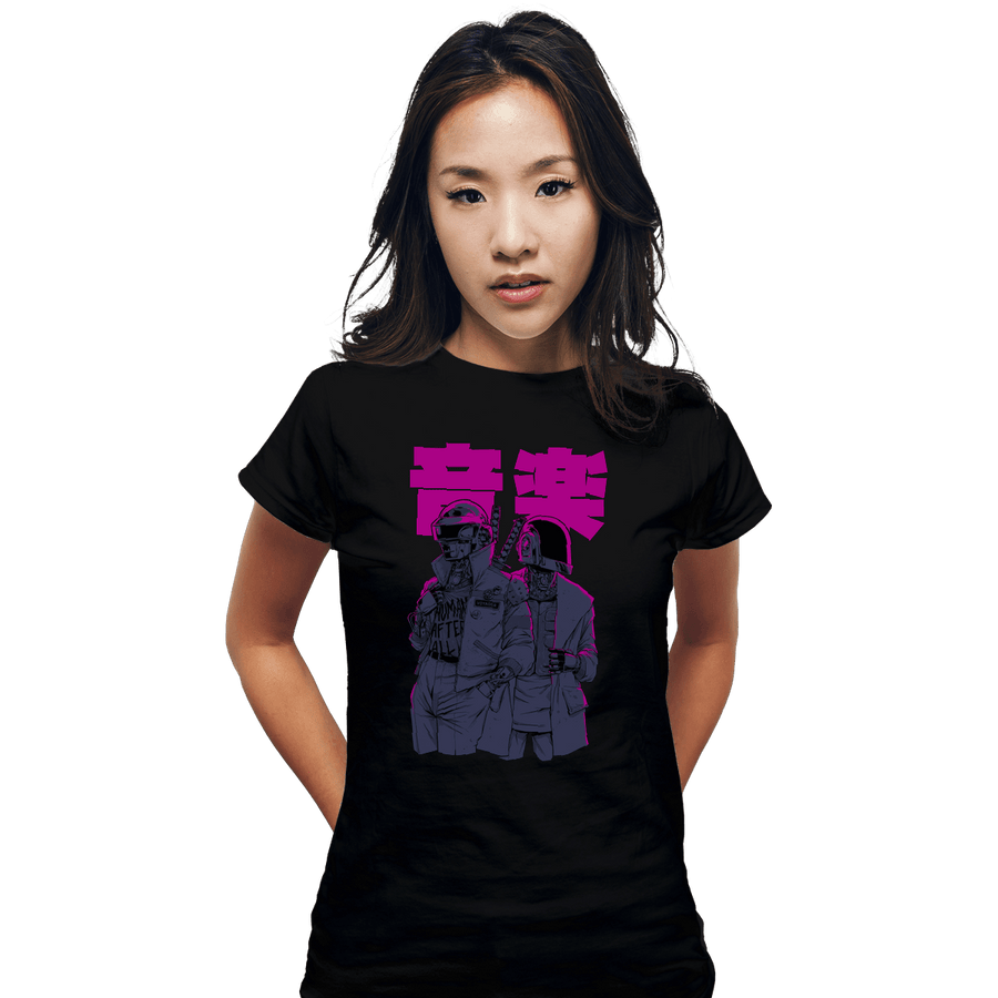 Sold_Out_Shirts Fitted Shirts, Woman / Small / Black Daft Cyberpunk