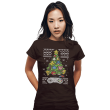 Load image into Gallery viewer, Shirts Fitted Shirts, Woman / Small / Black A Classic Gamers Christmas
