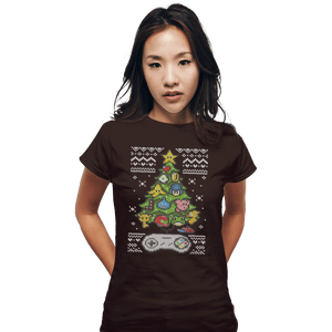 Shirts Fitted Shirts, Woman / Small / Black A Classic Gamers Christmas