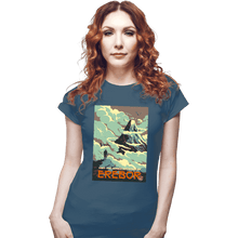 Load image into Gallery viewer, Shirts Fitted Shirts, Woman / Small / Indigo Blue Visit Erebor
