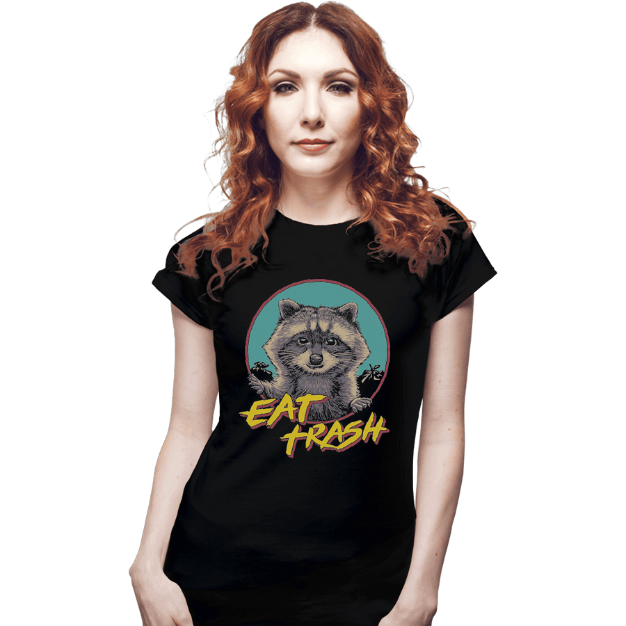 Shirts Fitted Shirts, Woman / Small / Black Eat Trash
