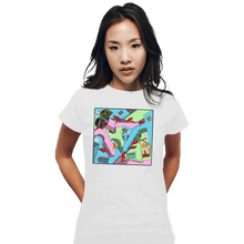 Load image into Gallery viewer, Secret_Shirts Fitted Shirts, Woman / Small / White Squid Relativity Staircase
