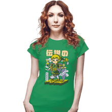 Load image into Gallery viewer, Daily_Deal_Shirts Fitted Shirts, Woman / Small / Irish Green Lil&#39; Legend
