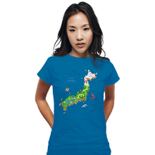 Load image into Gallery viewer, Secret_Shirts Fitted Shirts, Woman / Small / Sapphire Super Japan World Map
