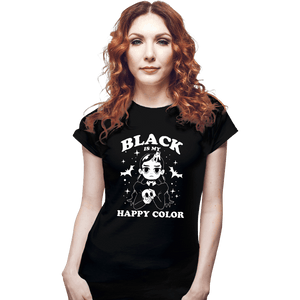 Daily_Deal_Shirts Fitted Shirts, Woman / Small / Black Macabre Duo
