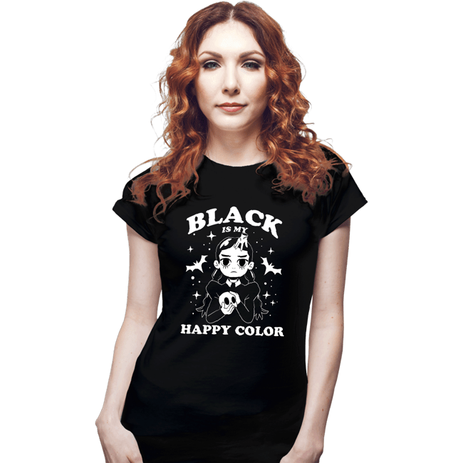 Daily_Deal_Shirts Fitted Shirts, Woman / Small / Black Macabre Duo