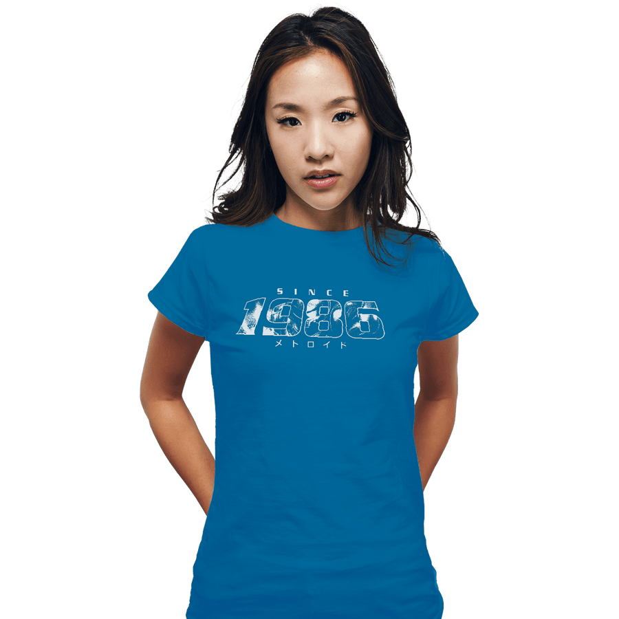 Shirts Fitted Shirts, Woman / Small / Sapphire Metroid 1986