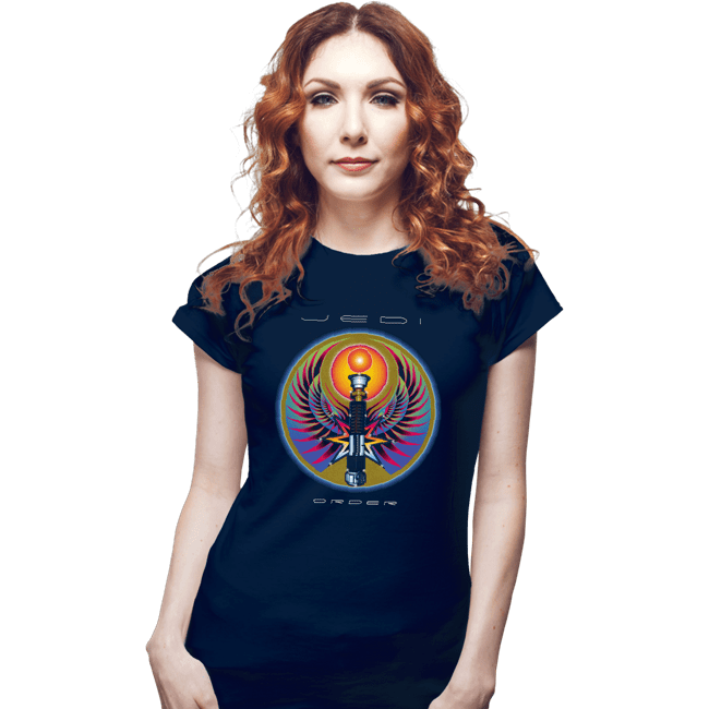Daily_Deal_Shirts Fitted Shirts, Woman / Small / Navy Don't Stop Believin'