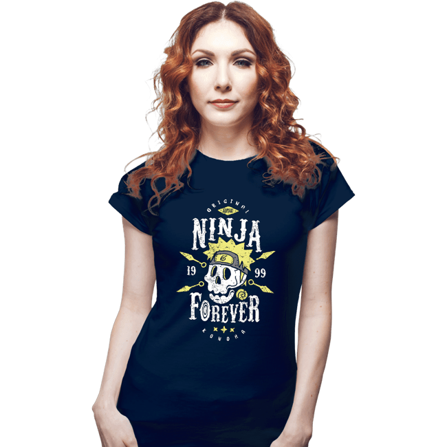 Shirts Fitted Shirts, Woman / Small / Navy Ninja Forever