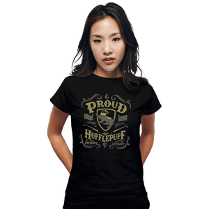 Shirts Fitted Shirts, Woman / Small / Black Proud to be a Hufflepuff