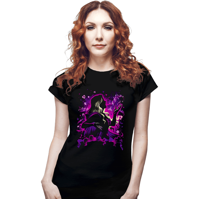 Daily_Deal_Shirts Fitted Shirts, Woman / Small / Black Love Witch