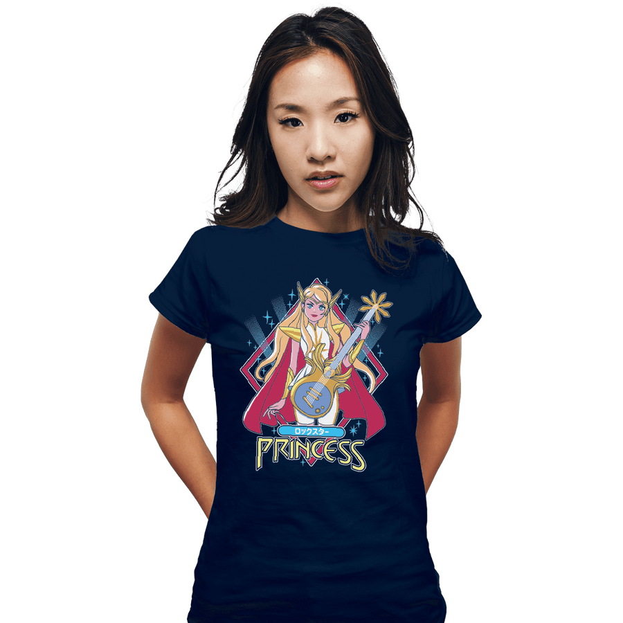Shirts Fitted Shirts, Woman / Small / Navy Etherian Rockstar
