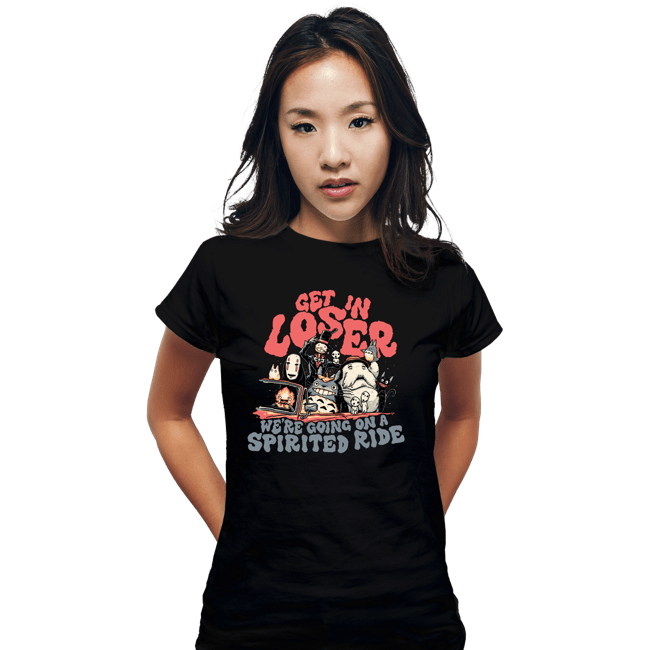 Daily_Deal_Shirts Fitted Shirts, Woman / Small / Black Spirited Ride