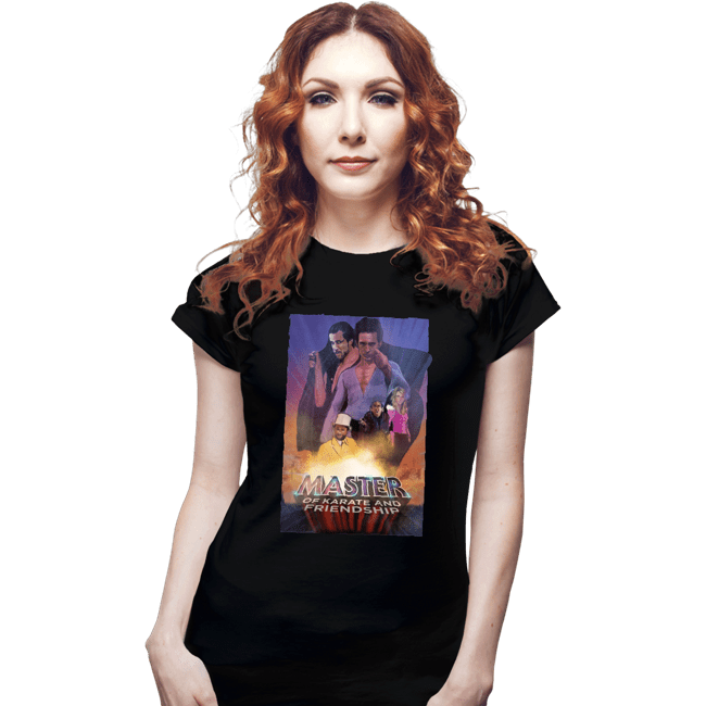 Daily_Deal_Shirts Fitted Shirts, Woman / Small / Black Master of Karate And Friendship